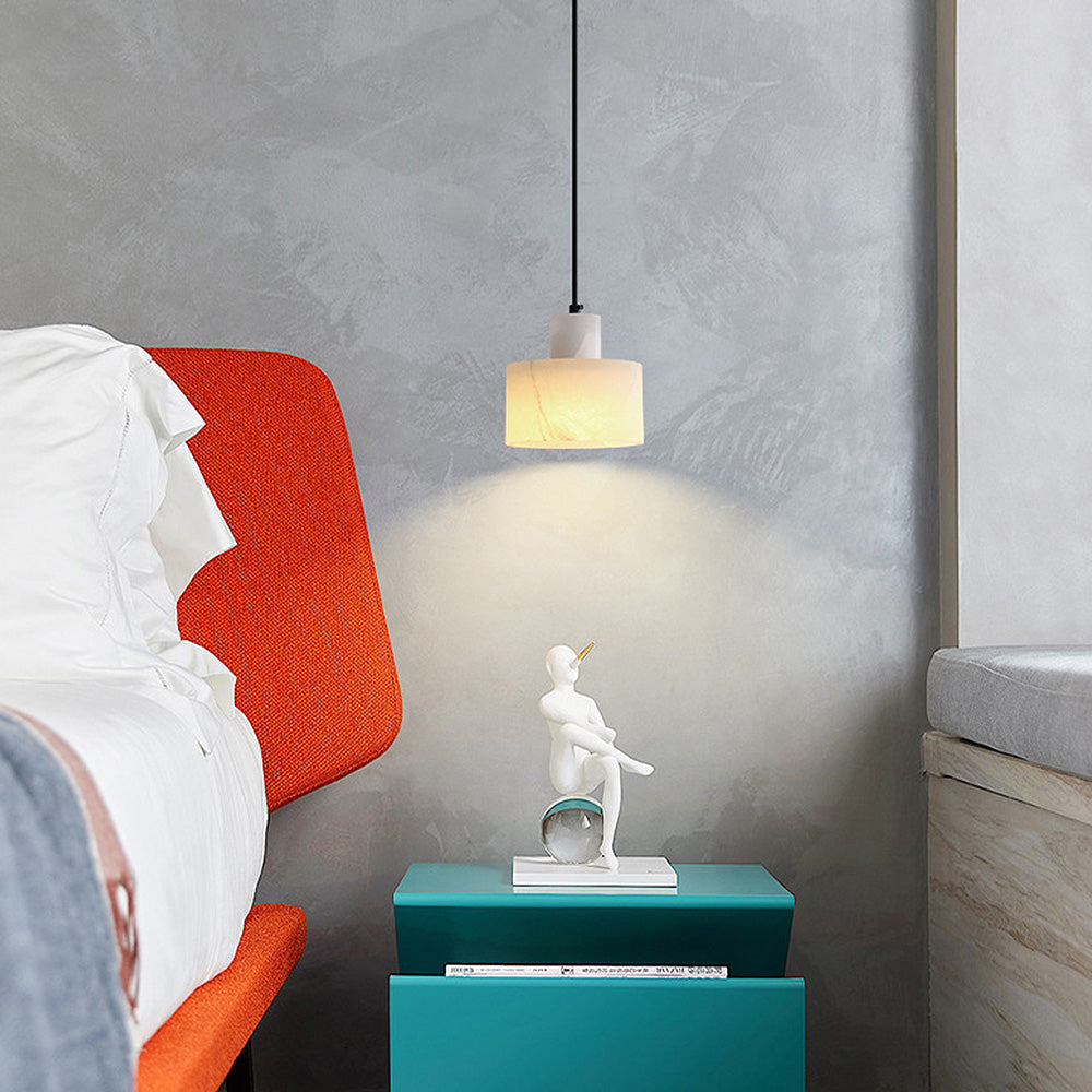 MarbreSimplicite - Scandinavian Pendant Lamp in White Marble