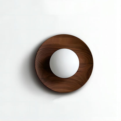 Natural White Wood Wall Lamp - Simple and Elegant Lighting