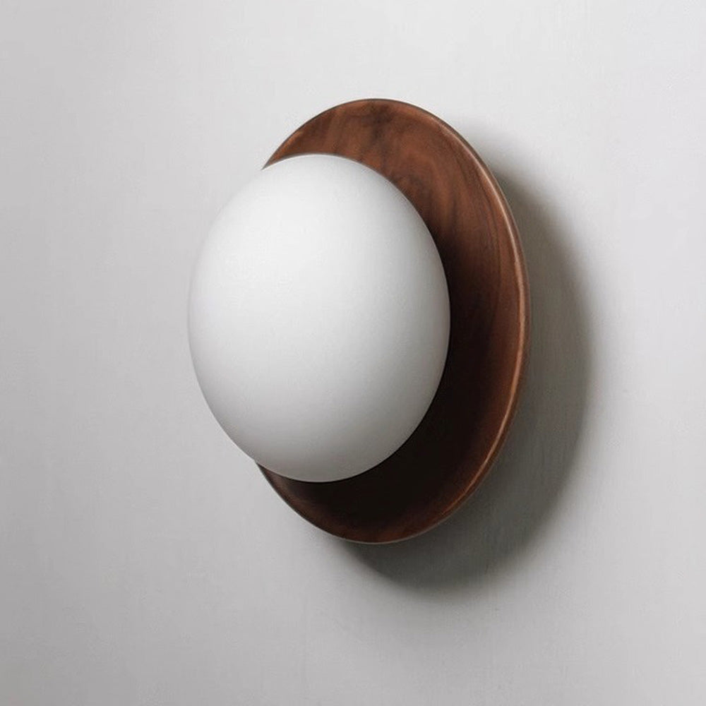 Natural White Wood Wall Lamp - Simple and Elegant Lighting