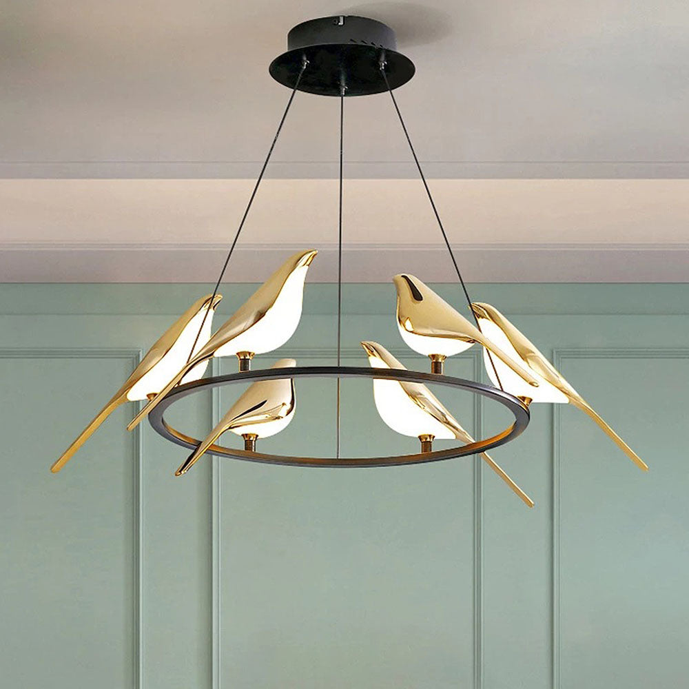 BirdLume - Pendant lamp with Bird circle