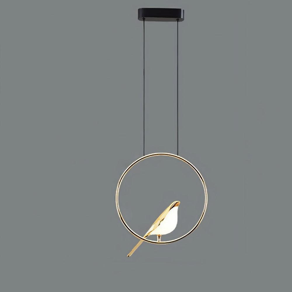 Creative LED Pendant Lamp in the Shape of Birds with Rings