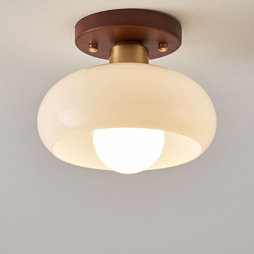 ChicRetro - Small White Ceiling Lamp in Vintage Style 