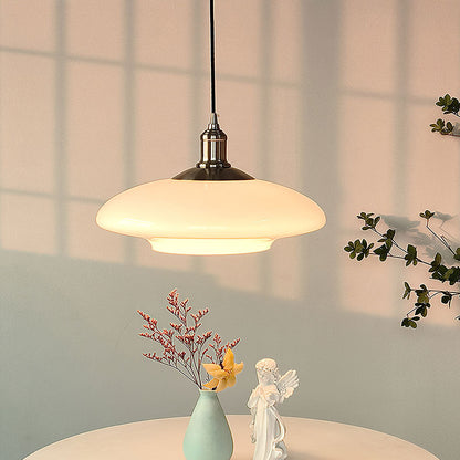 ClarteElegante - Moderne Witte Glazen Hanglamp