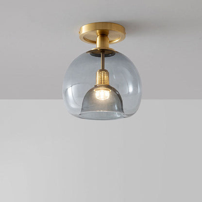 DesignEpure - Moderne Grijze Glazen Plafondlamp