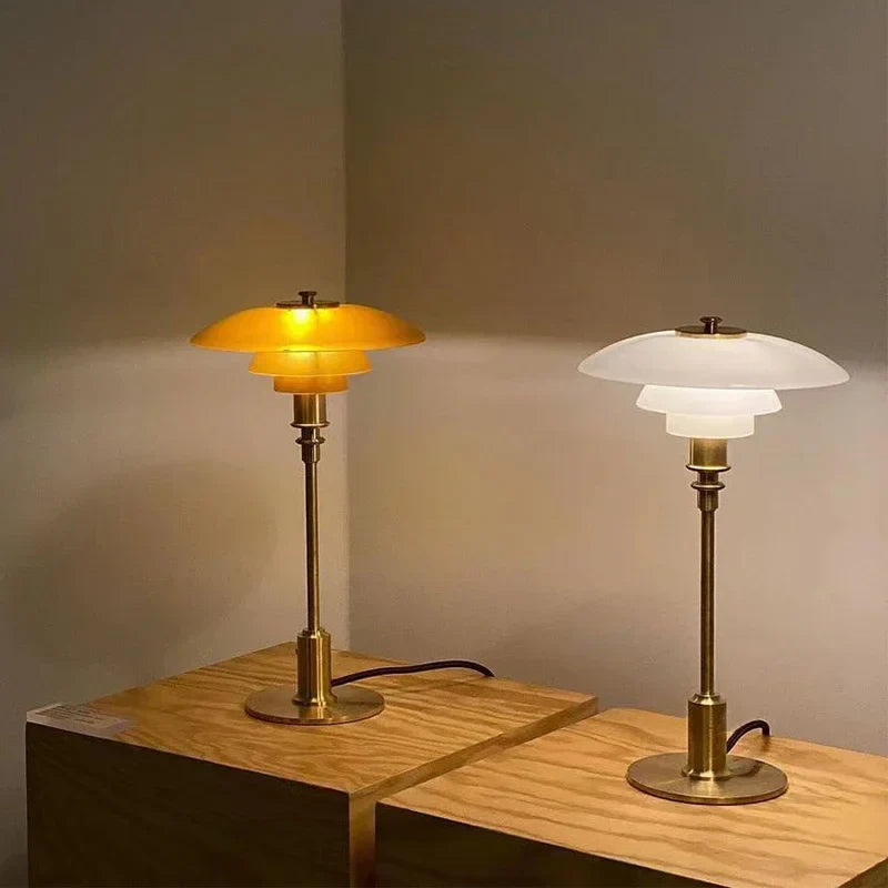 VintageRadiance - LED Glass Table Lamp for Reading