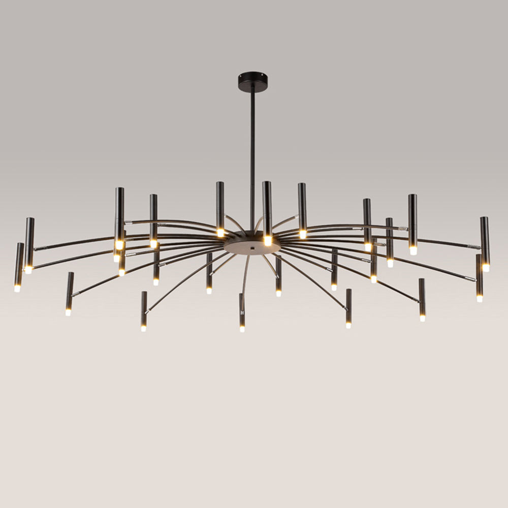 EvetteLuxe - Modern LED chandelier in gold and black 