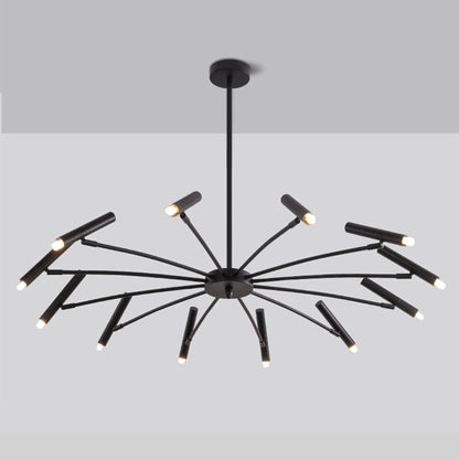 EvetteLuxe - Modern LED chandelier in gold and black 