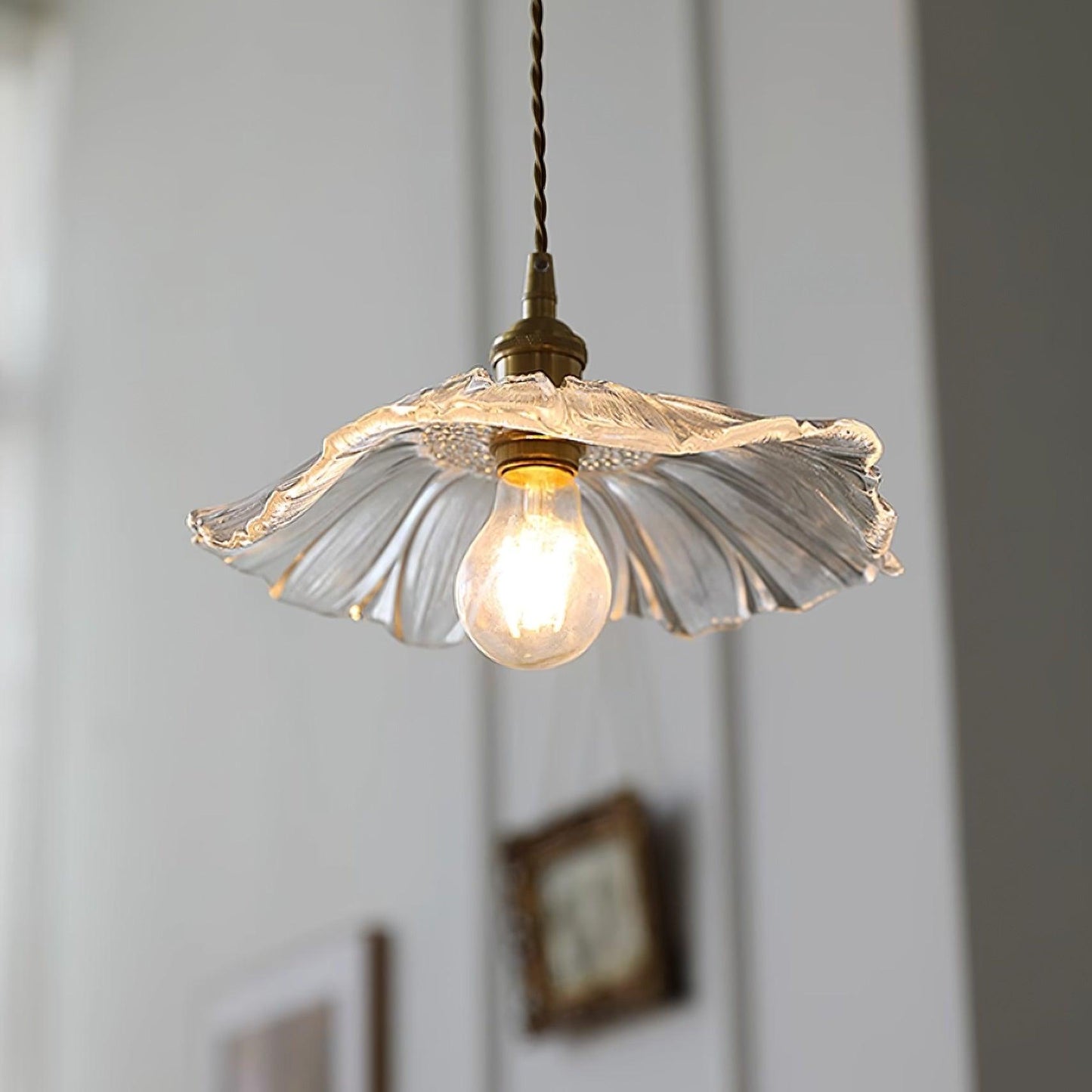 NostalgieLicht - Vintage Glazen Hanglamp