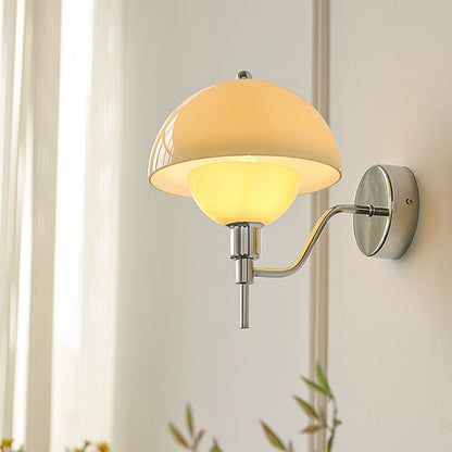 Crèmekleurige Paddenstoel Wandlamp - Een Betoverend Element voor Uw Interieur