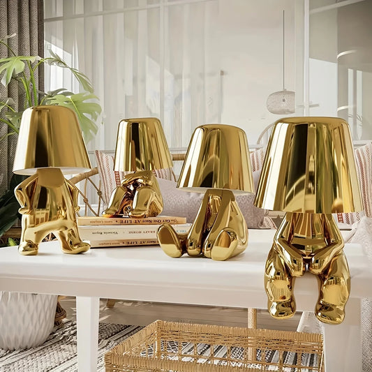 GoldenGrace - Golden Statue Table Lamp