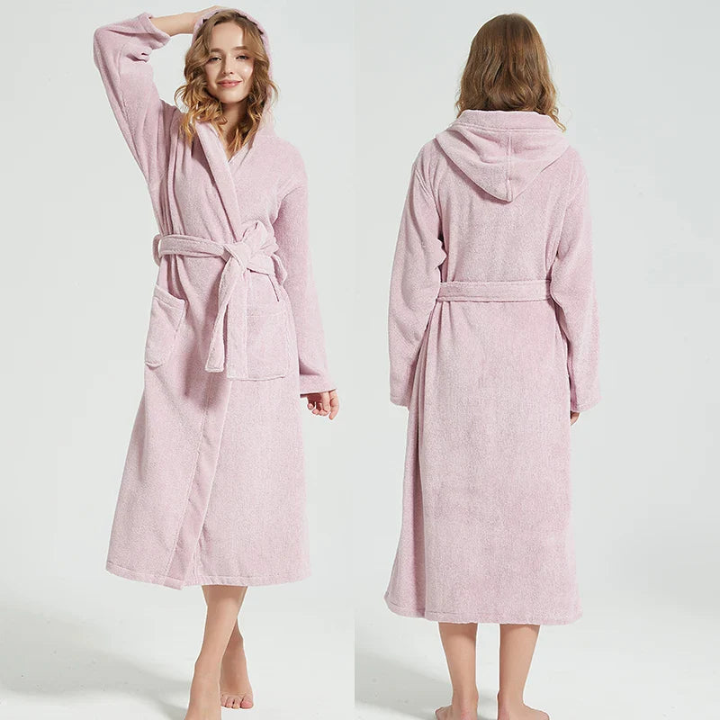 SpaLux - Cotton Hooded Bathrobe