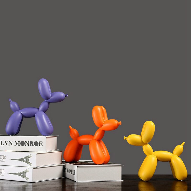 Vibrant Color Balloon Dog Sculpture 