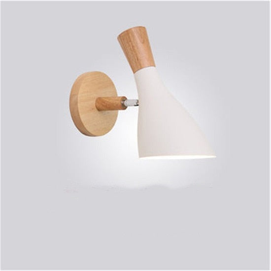 Modern LED Wooden Bedroom Wall Lamp 