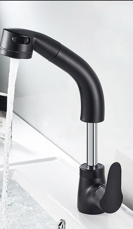 Bathroom Extendable Lift Brass Mixer Tap Faucet 