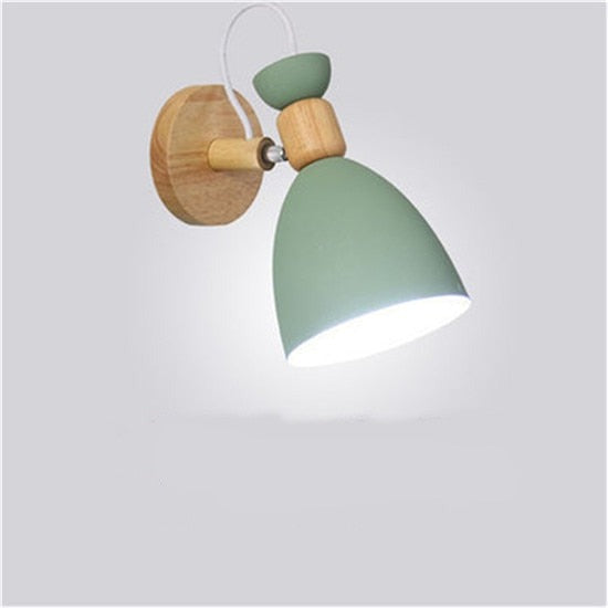 Modern LED Wooden Bedroom Wall Lamp 