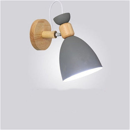 Modern LED Wooden Bedroom Wall Lamp 