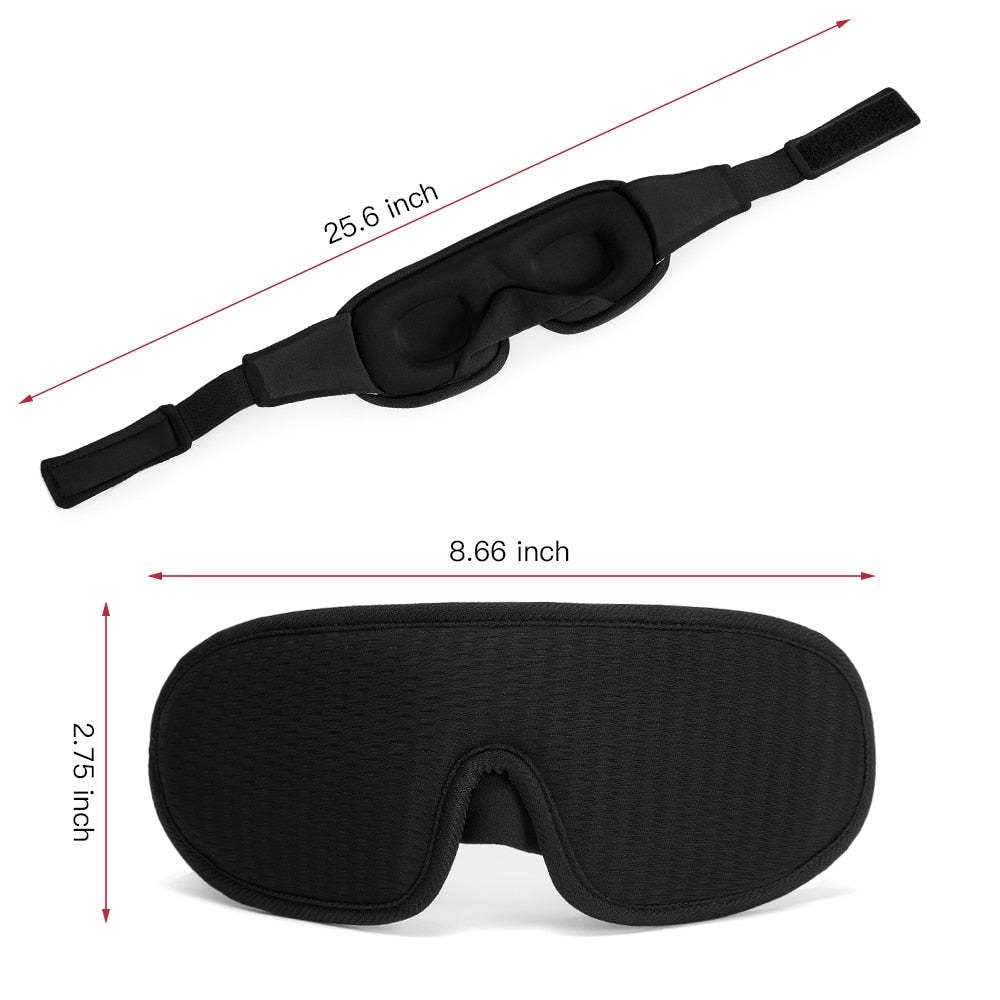 3D Sleep Mask | Light Blocking &amp; Soft Padded