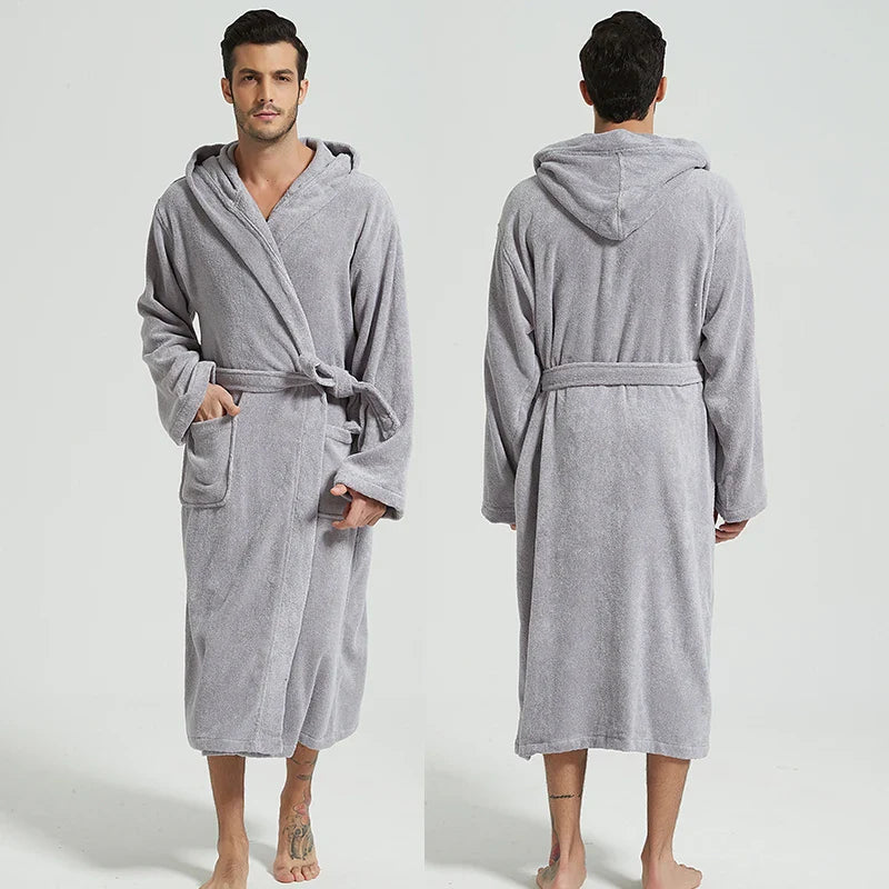 SpaLux - Cotton Hooded Bathrobe