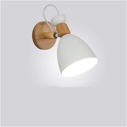 Modern LED Wooden Bedroom Wall Lamp 