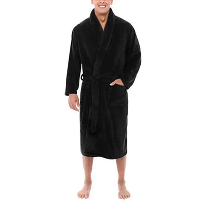 CozyRobe – Fleece Bathrobe with Shawl Collar and Pockets