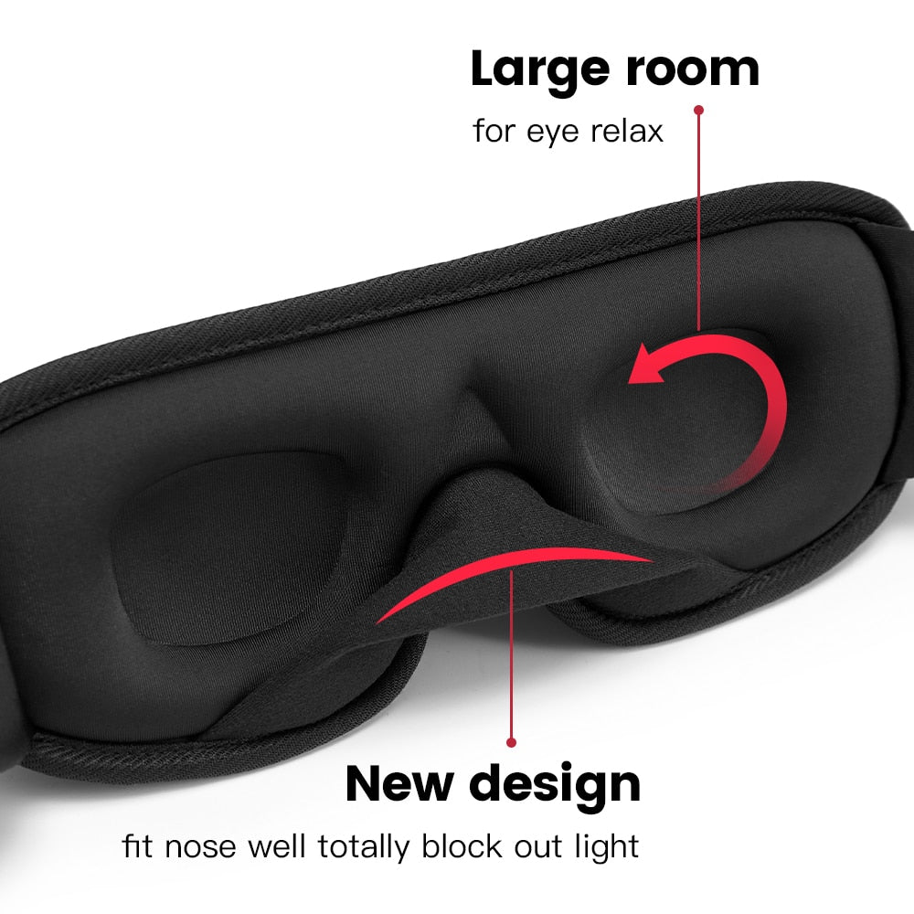 3D Slaapmasker | Lichtblokkerend en Zacht Gewatteerd