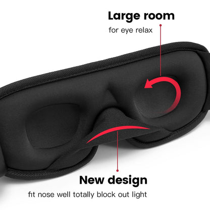 3D Sleep Mask | Light Blocking &amp; Soft Padded