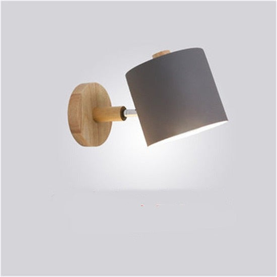 Modern LED Wooden Bedroom Wall Lamp 