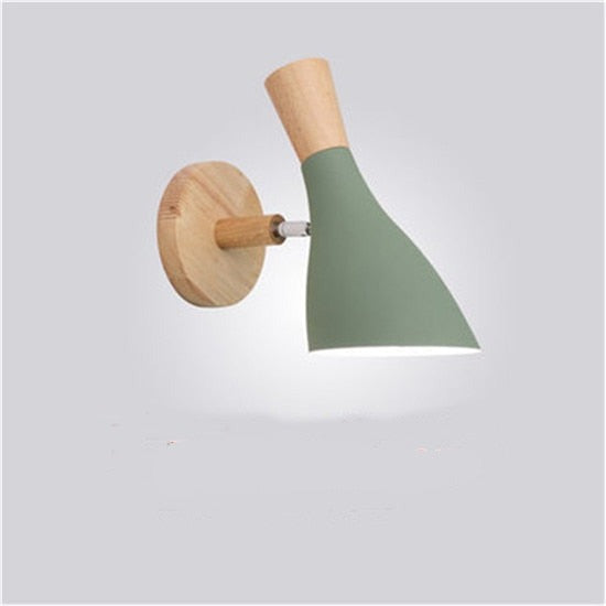 Modern LED Wooden Bedroom Wall Lamp 