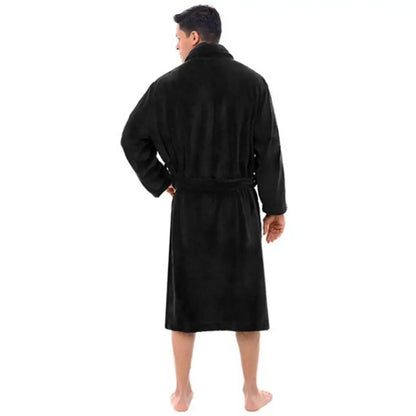 CozyRobe – Fleece Bathrobe with Shawl Collar and Pockets