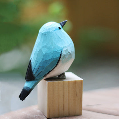 NORDICA - Scandinavian Wooden Bird Figurines | Decorative Ornaments