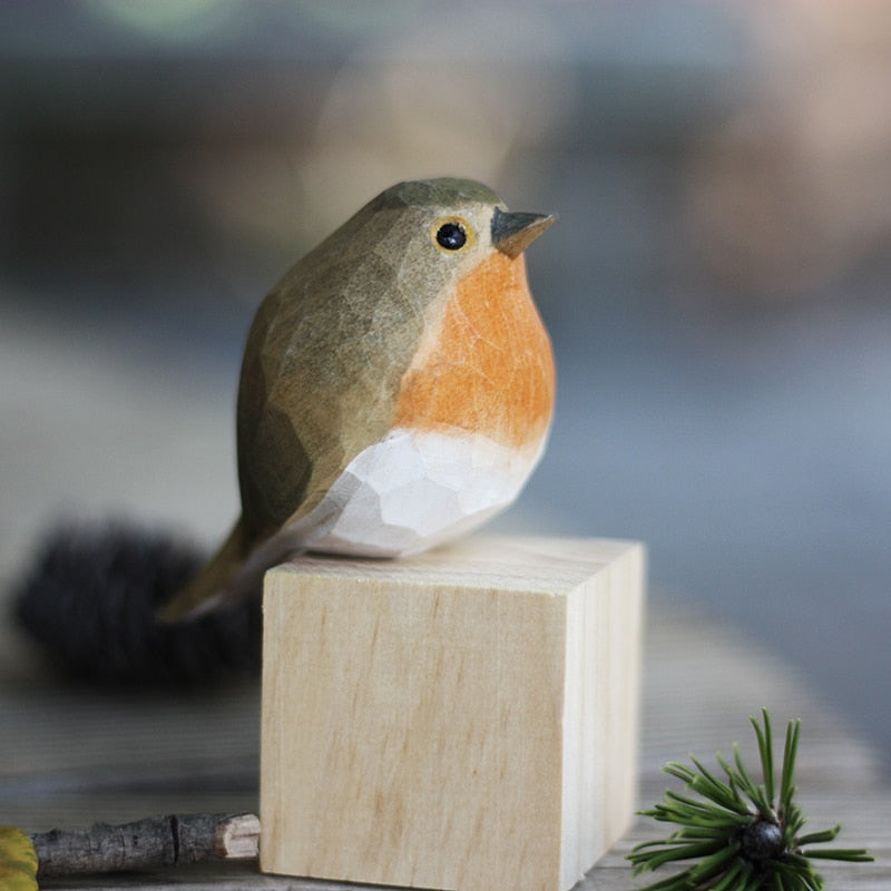 NORDICA - Scandinavian Wooden Bird Figurines | Decorative Ornaments