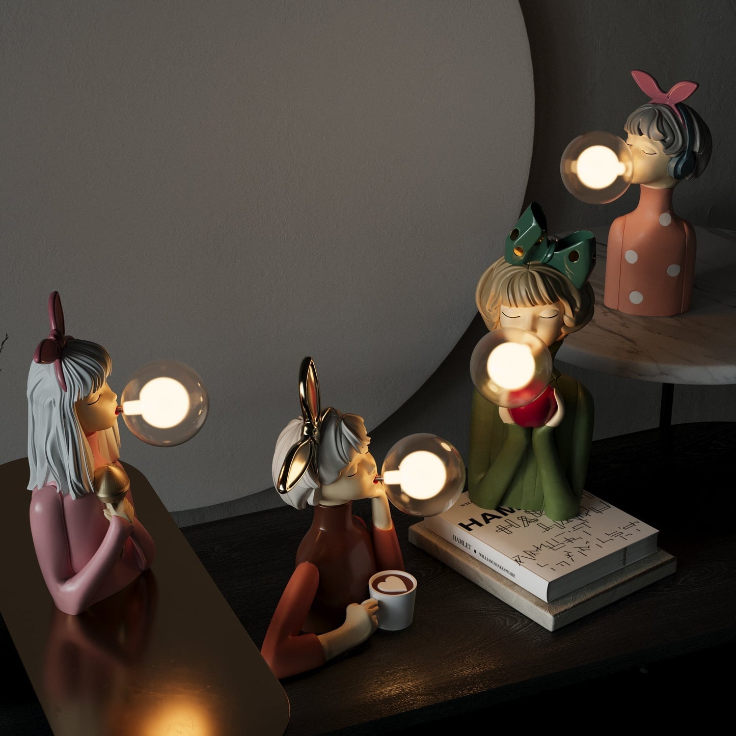 DecoGlam - Artisan Sisters Table Lamp for a Stylish Interior