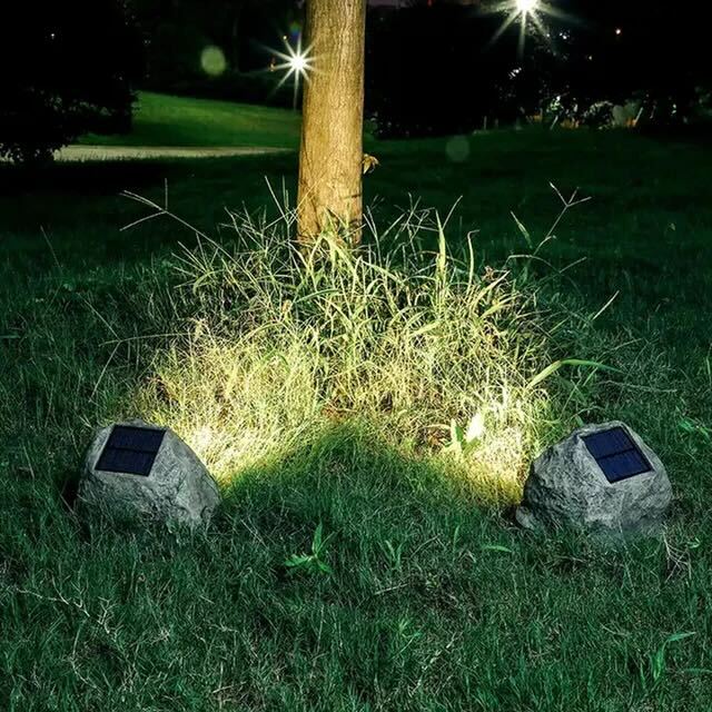 Rocksolar - Outdoor solar lamp in stone 