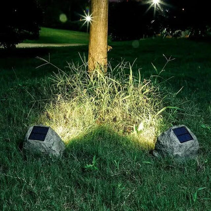 Rocksolar - Outdoor solar lamp in stone 