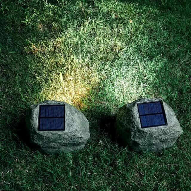 Rocksolar - Outdoor solar lamp in stone 