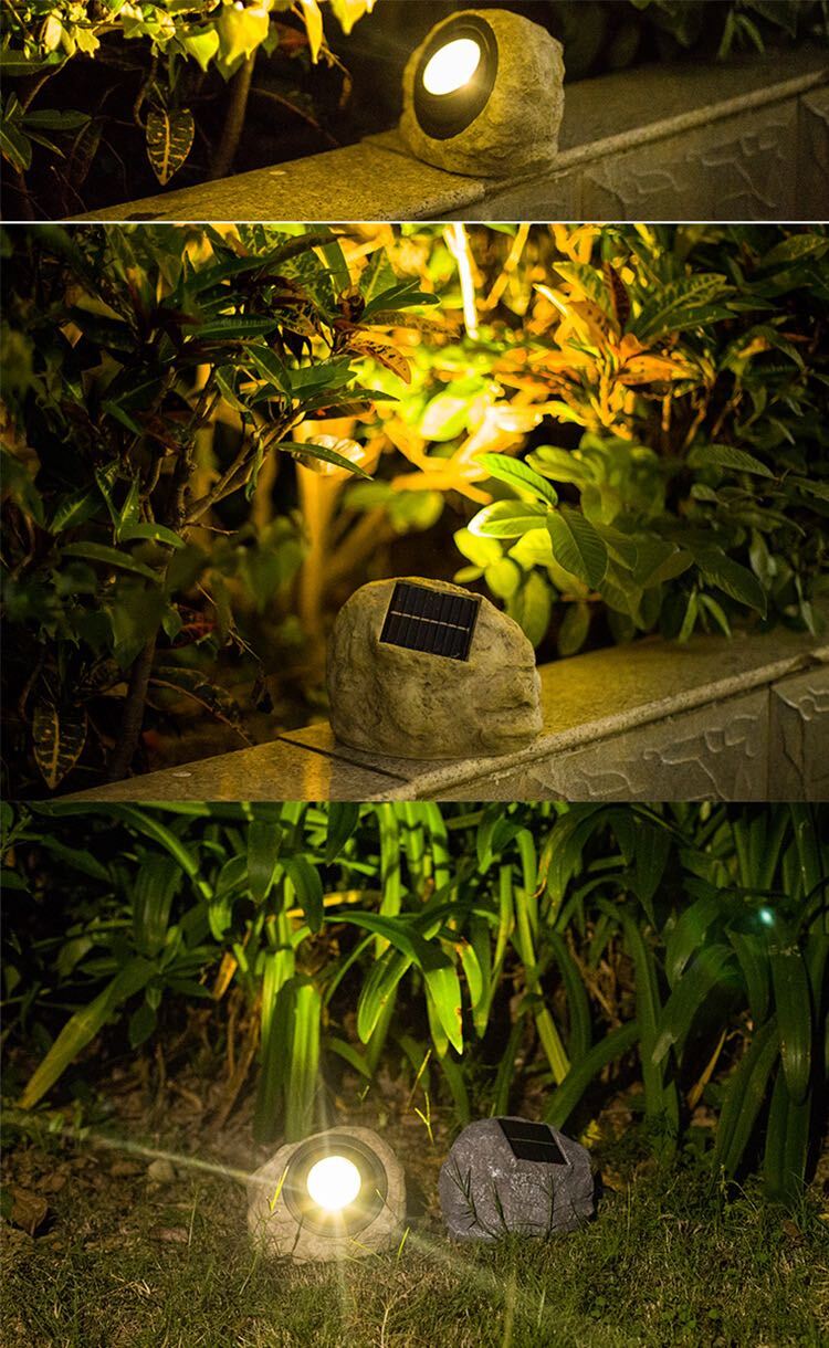 Rocksolar - Outdoor solar lamp in stone 