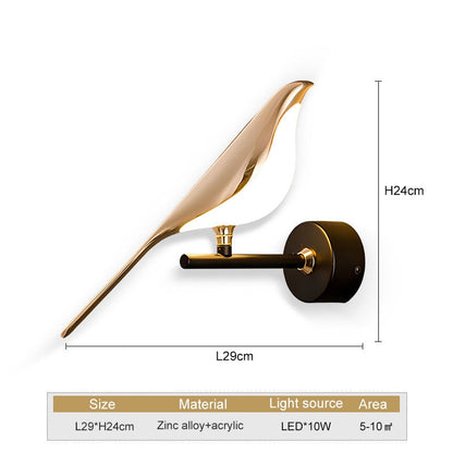 WingSpan - Bird Wall Lamp 360° Rotatable 