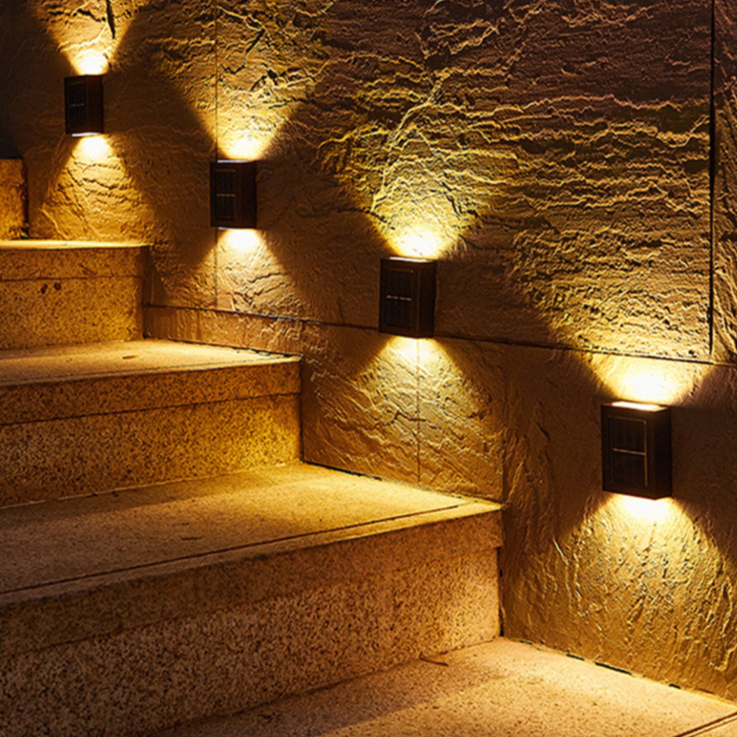 Wireless LED Solar Wall Lights Deluxe - Efficient lighting for your outdoor walls