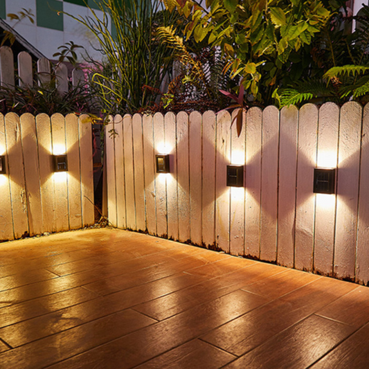 Wireless LED Solar Wall Lights Deluxe - Efficient lighting for your outdoor walls