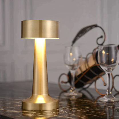 Chic retro style LED restaurant table lamp wireless USB