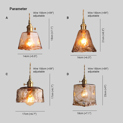 Levy Retro LED Hanglampen Gouden Metaal Glas Slaapkamer Woonkamer Eetkamer