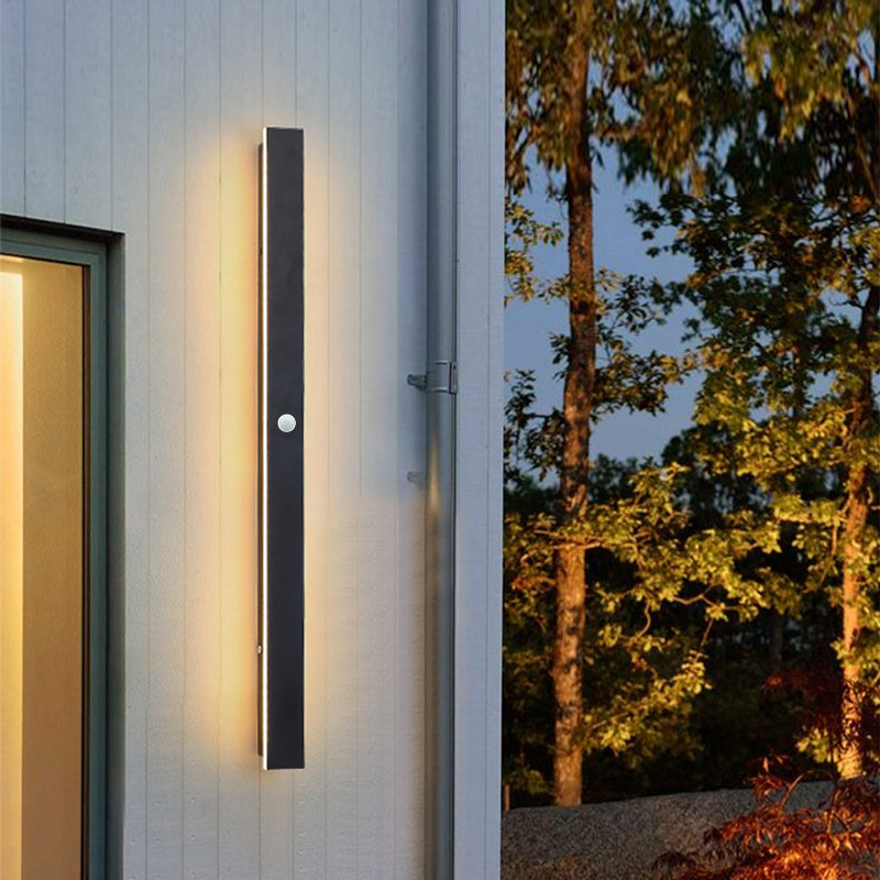 Edge Modern Design LED Wall Lamps Black Metal for Garden and Hallway 