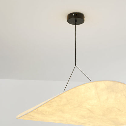 LunaLux - Moderne LED Hanglamp van Metaal en Synthetische Zijde