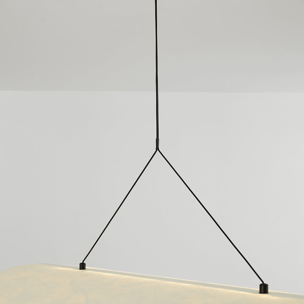 LunaLux - Modern LED Pendant Lamp made of Metal and Synthetic Silk 