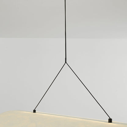 LunaLux - Modern LED Pendant Lamp made of Metal and Synthetic Silk 