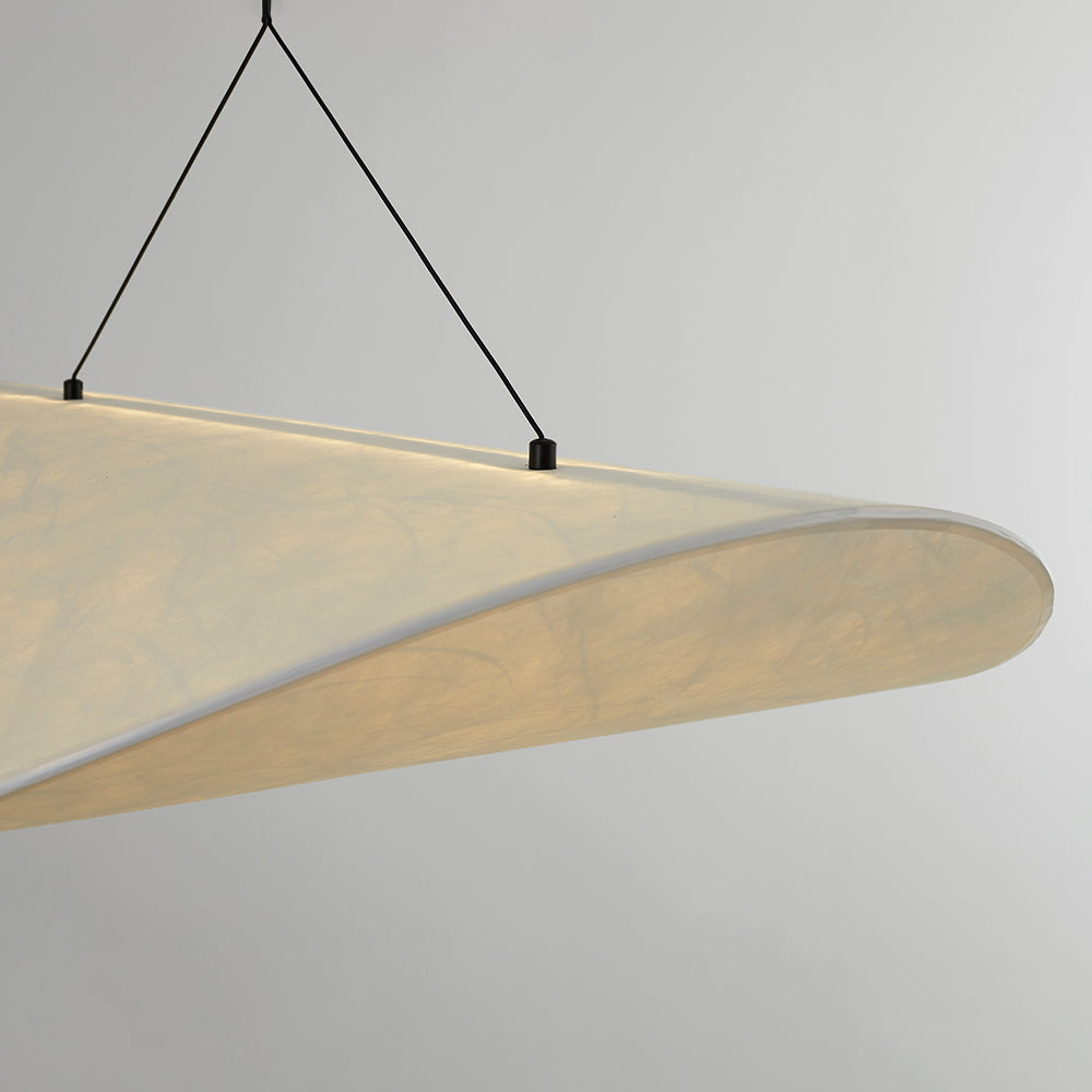 LunaLux - Moderne LED Hanglamp van Metaal en Synthetische Zijde