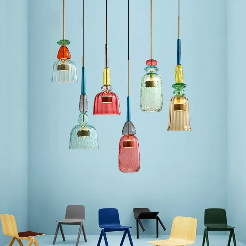 UrbanSimplicity - Pendant Lamps with Colourful Glass 