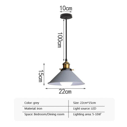 Modern meets - LED Industrial Horn Pendant Lamp 