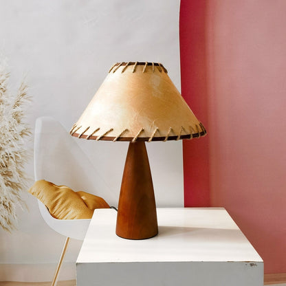 HeritageLight - Solid Wood Table Lamp, Inspired by the Ancient Style 