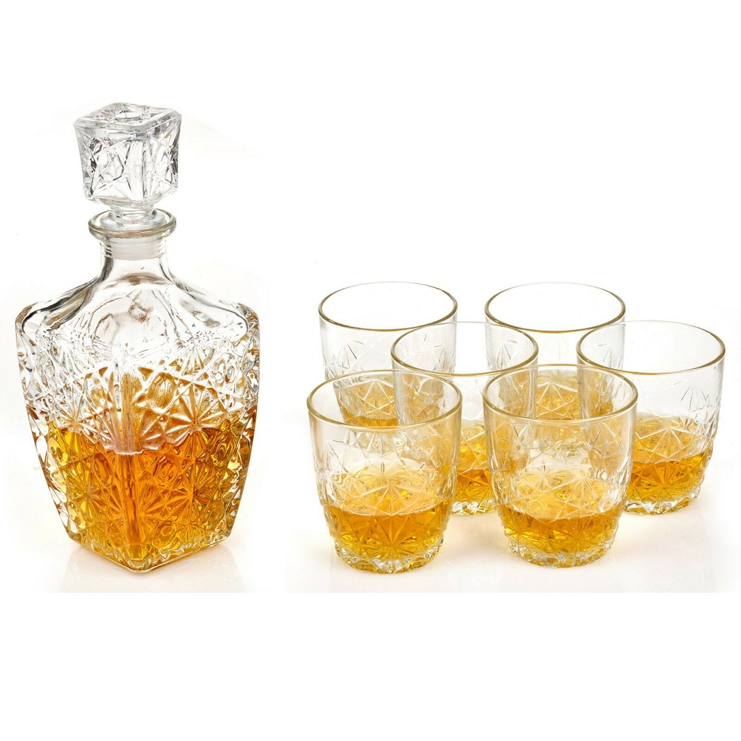 Luxury Whiskey Decanter Set, 7-Piece | Including Carafe and Glasses | Perfect Gift for Whiskey Lovers